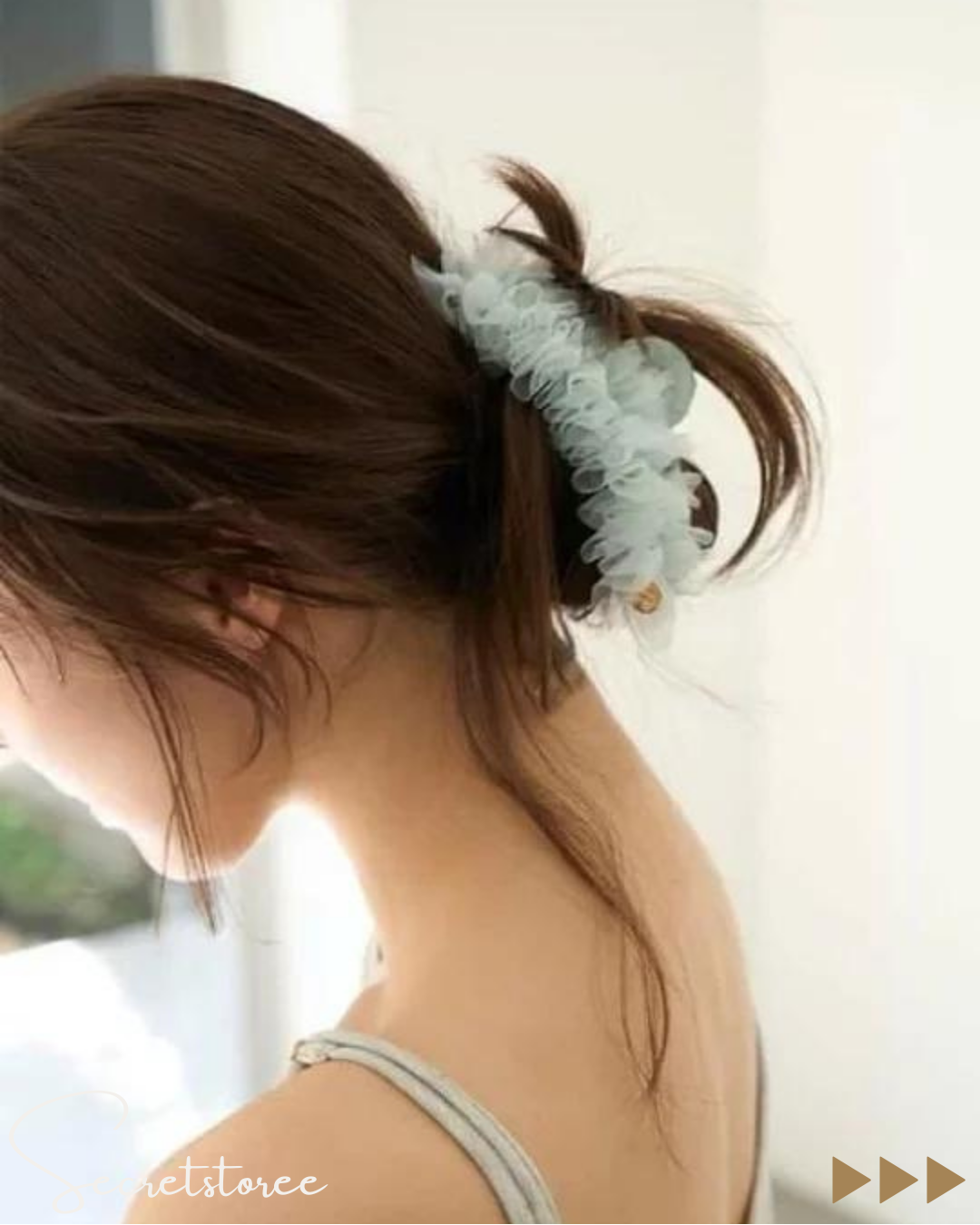 🇯🇵日本 SNIDEL高貴網紗鯊魚夾 Hair Clip ★ 產品編號🔎 SS-JSSHGG242233