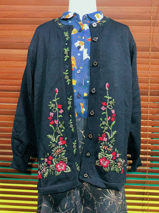 🇯🇵JAPAN Vintage ♡ Clothes(Top/Shirt/Coat/Skirt/Pants/Dress)|  🇯🇵日本古著 ♡ 衣服(上衣/花恤/外套/半身裙/褲/連身裙)|刺繡玫瑰外套🔎ss-vin005