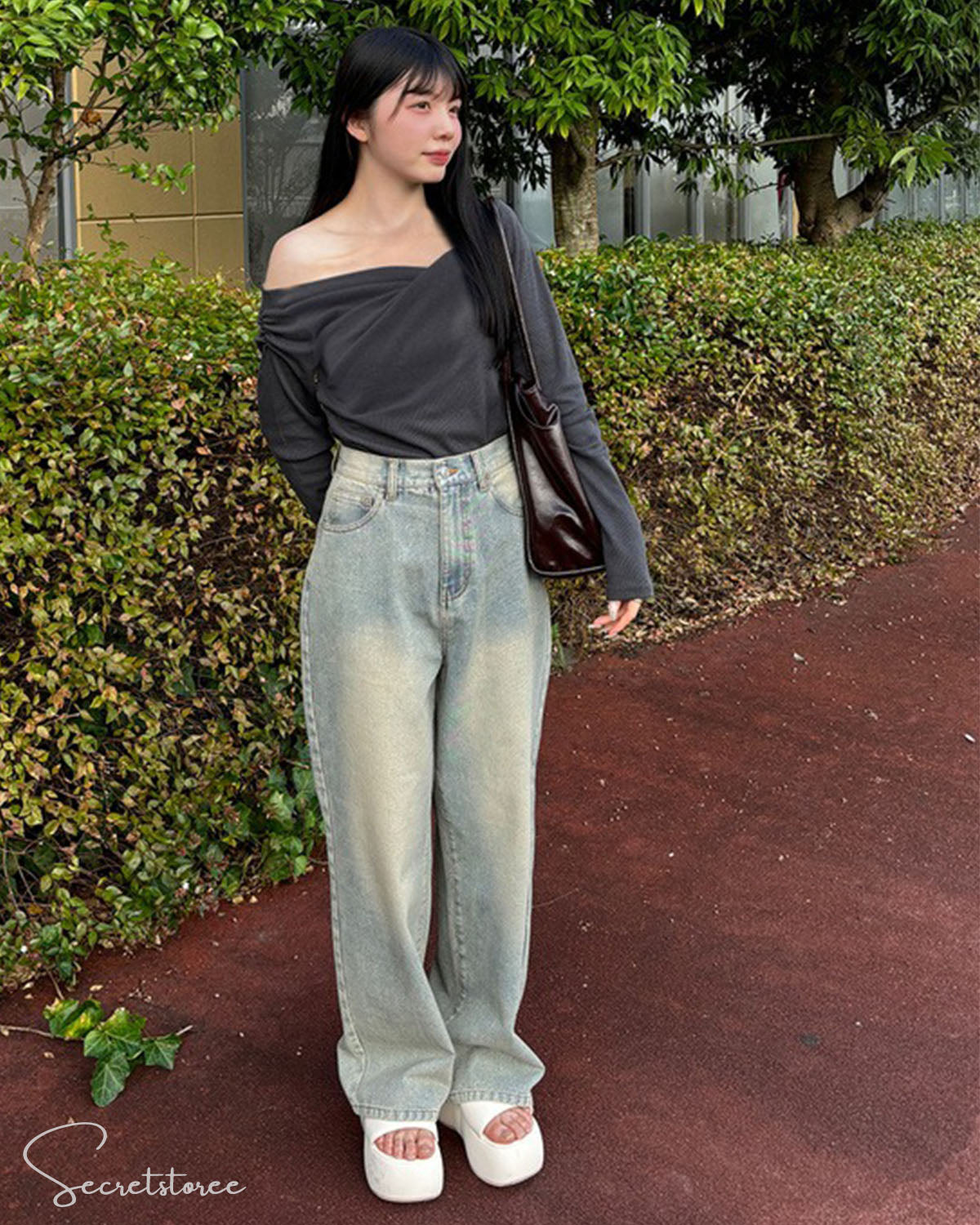 🇯🇵日本 垂墜露肩剪裁不對稱褶皺上衣 Draped Strapless Asymmetric Ruffle Top 🔎 ɪᴛᴇᴍ ɴᴏ.: SS-jgdk12610