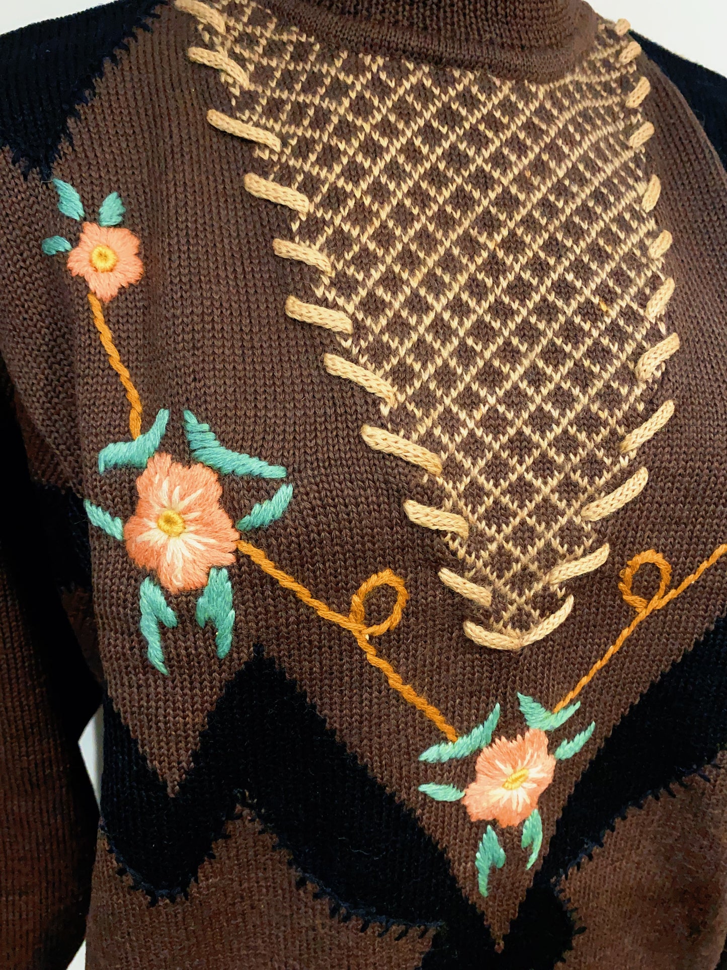 🇯🇵日本古著|VintageClothes - 刺繡花花冷衫 sweater 🔎 ss-vin390