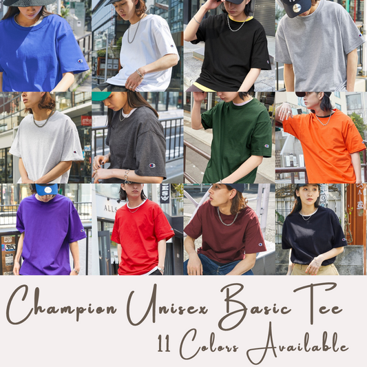 🇯🇵Japan|CHAMPION Unisex Basic Tee (12 colors)★ Product Code🔎 SS-zhc991