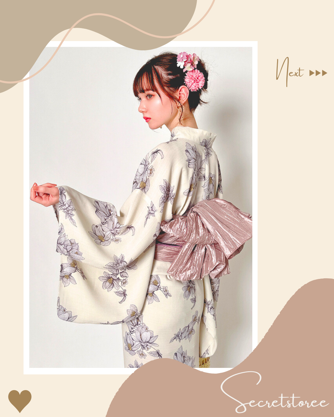 🇯🇵日本|萬用2way 花卉圖案3件套浴衣 連身裙
★ 產品編號🔎 SS-ggi1405
