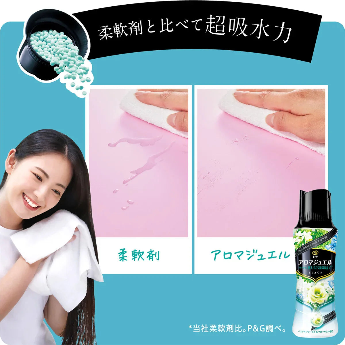 🇯🇵 Japan P&G LENOR Happiness Clothes Smoothing Aroma Beads/Fragrance Beads (Green - Jade Breeze Fragrance) Lenoir Happiness Aroma Jewel Antique Floral & Blossom Fragranceレノアロマジュエルパステルフローラル&ブロッサムの香り
