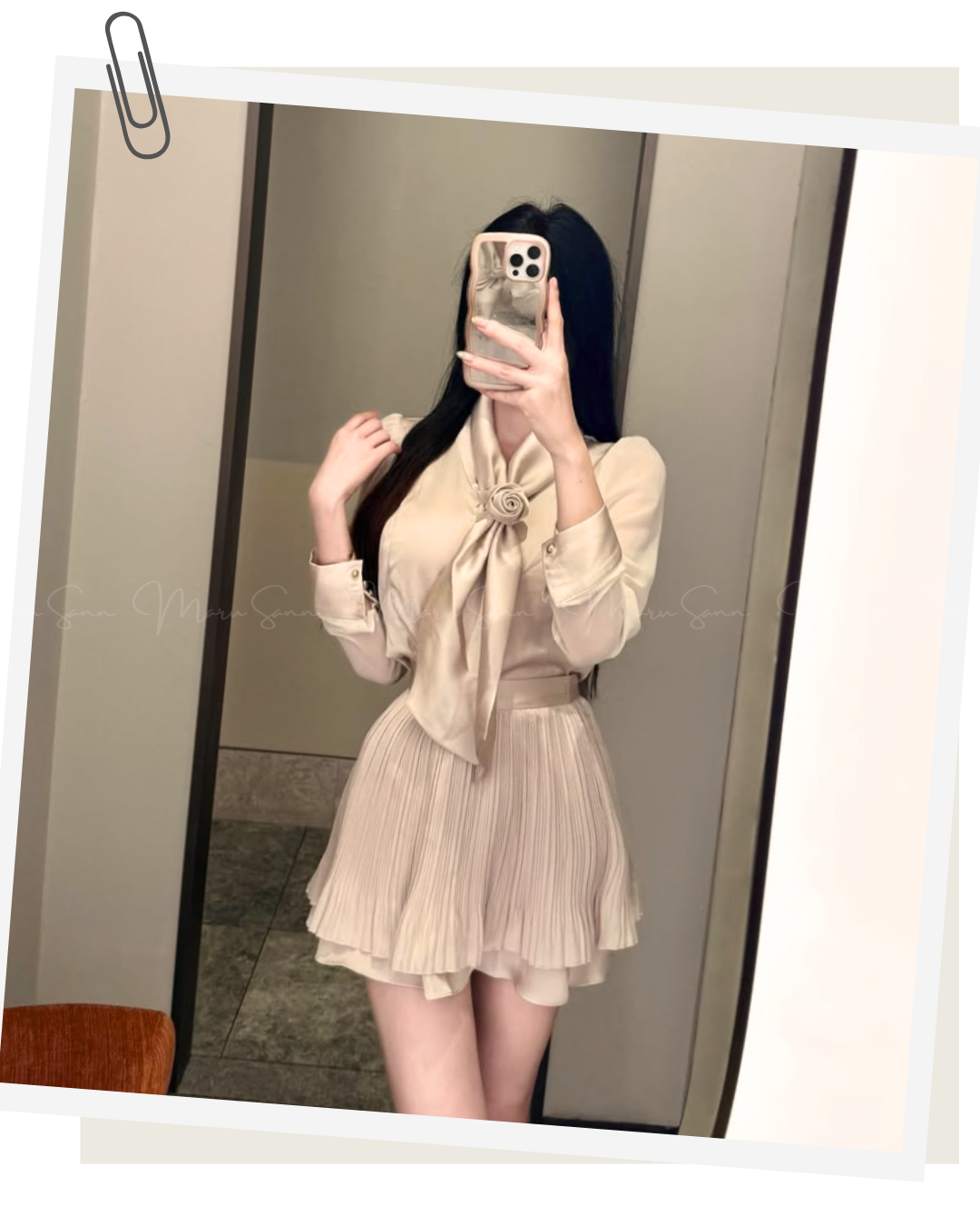 🇰🇷KOREA ♥ 緞面領結光澤襯衫+百摺裙兩件式套裝
襯衫洋裝 兩件式洋
Satin bow tie glossy shirt and pleated skirt two-piece set
🔎 ɪᴛᴇᴍ ɴᴏ:SS-KSS99015134