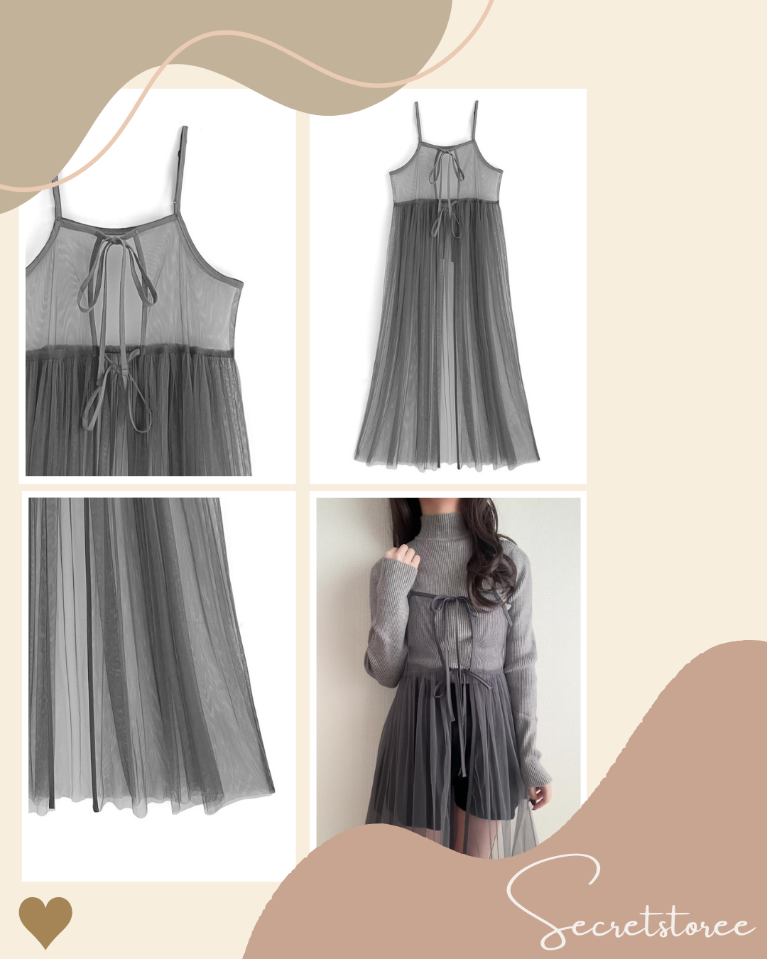 🇯🇵日本|薄紗絲帶吊帶連身裙★ SS-gofo18730