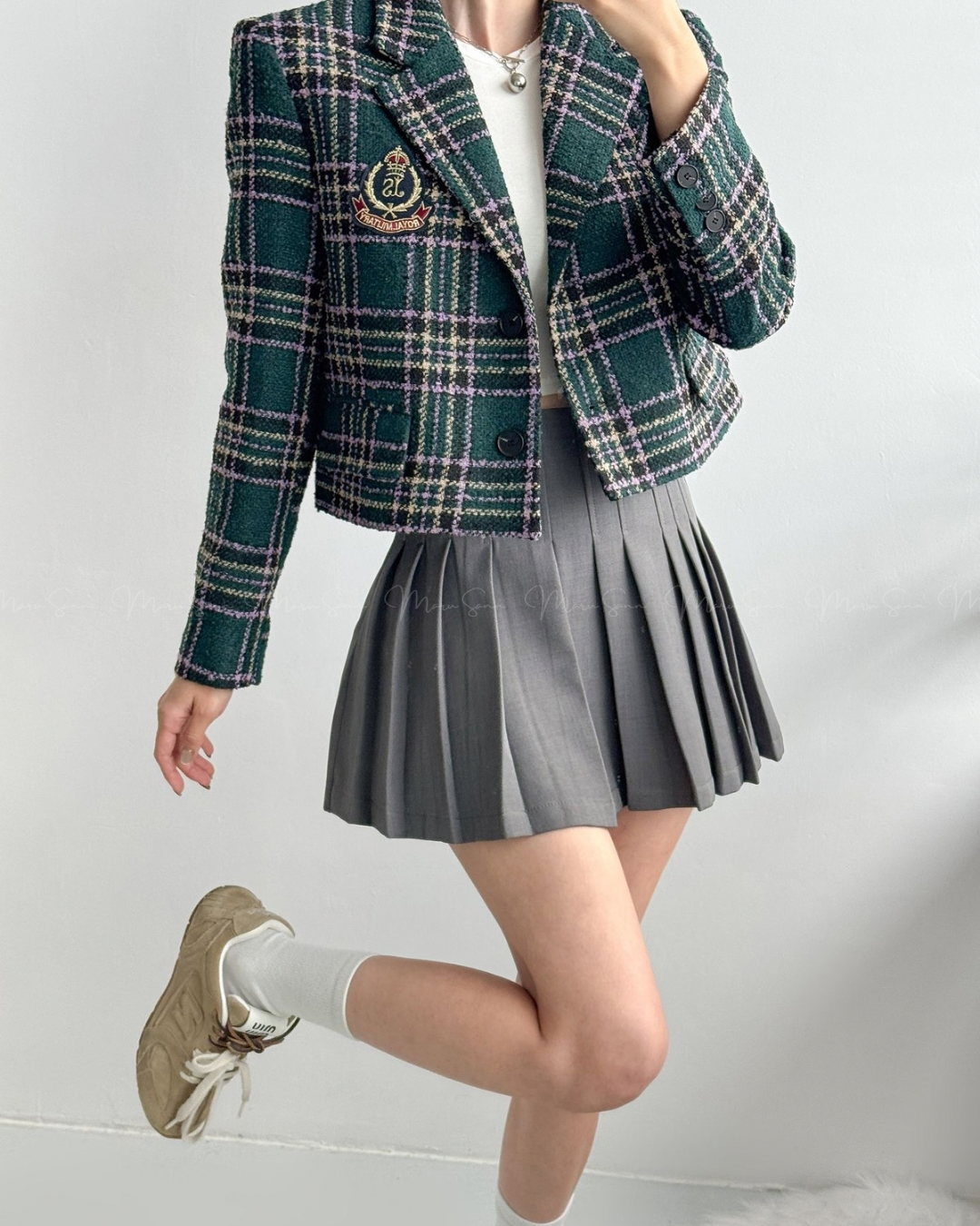 🇰🇷KOREA
♥ 英倫風格仔短外套 checked outer SS-KSS99079410
