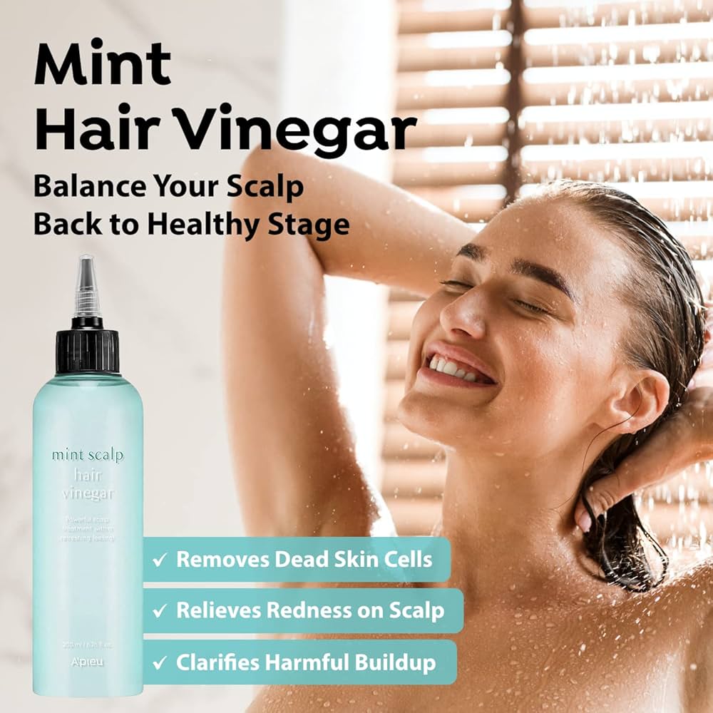 (🇬🇧UK In Stock) 🇰🇷KOREA APIEU Scalp Hair Vinegar (Mint/Raspberry) 200ML 覆盆子果醋 頭皮營養護髮液
