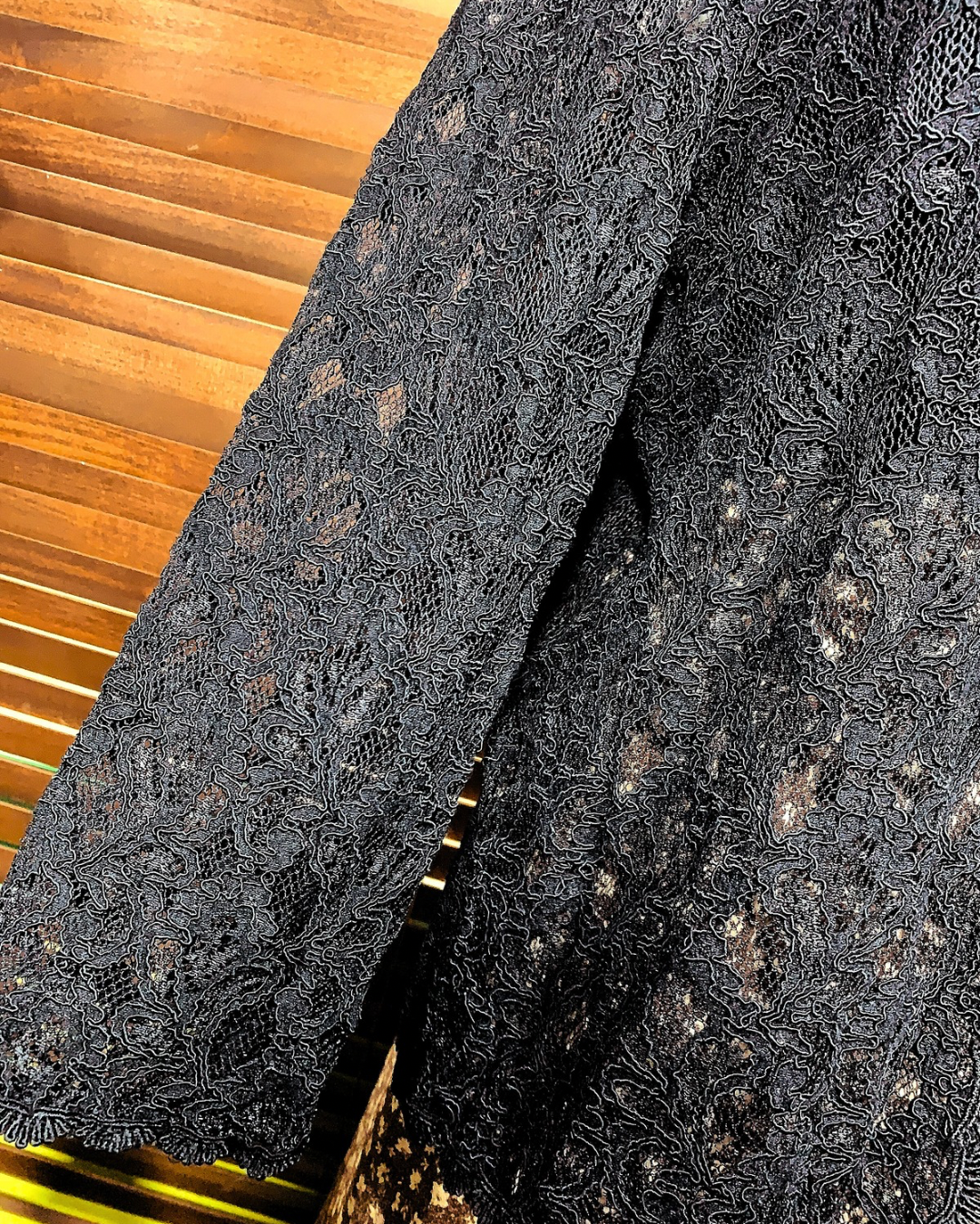 🇯🇵JAPAN Vintage ♡ Clothes Black Classic Lace Cardigan(Top/Shirt/Coat/Skirt/Pants/Dress)| 🇯🇵日本古著 ♡ 衣服 黑縷空蕾士外套(上衣/花恤/外套/半身裙/褲/連身裙)|🔎 ss-vin062