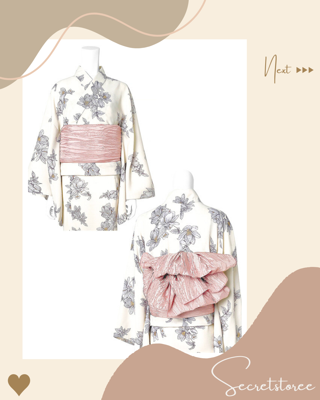 🇯🇵日本|萬用2way 花卉圖案3件套浴衣 連身裙
★ 產品編號🔎 SS-ggi1405