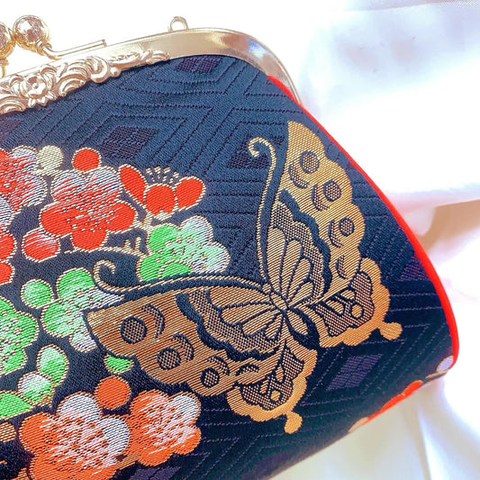 🇯🇵JAPAN Vintage ♡ Bags (Frame Purse/Frame Clutch/Kuchi Bag/Wallet)| 🇯🇵Japanese Vintage♡ Handbags (Golden Nishiki Woven Nishijin Woven Japanese Handbags/Pocket Gold Bag/Purse Bag)|🔎ss-vin010