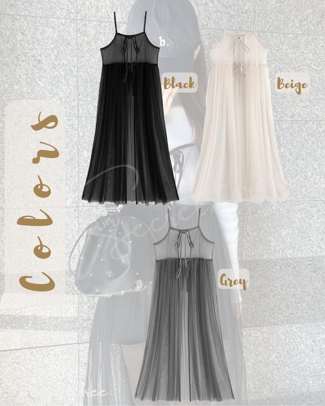 🇯🇵日本|薄紗絲帶吊帶連身裙★ SS-gofo18730