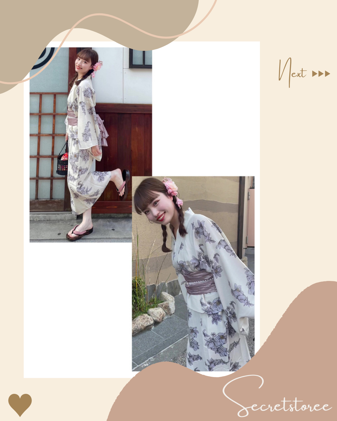 🇯🇵日本|萬用2way 花卉圖案3件套浴衣 連身裙
★ 產品編號🔎 SS-ggi1405