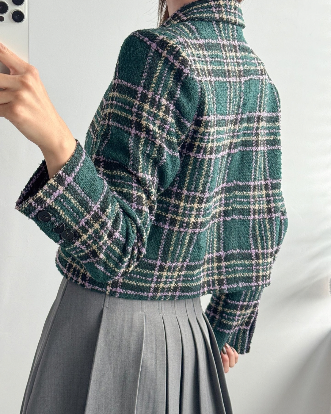 🇰🇷KOREA
♥ 英倫風格仔短外套 checked outer SS-KSS99079410