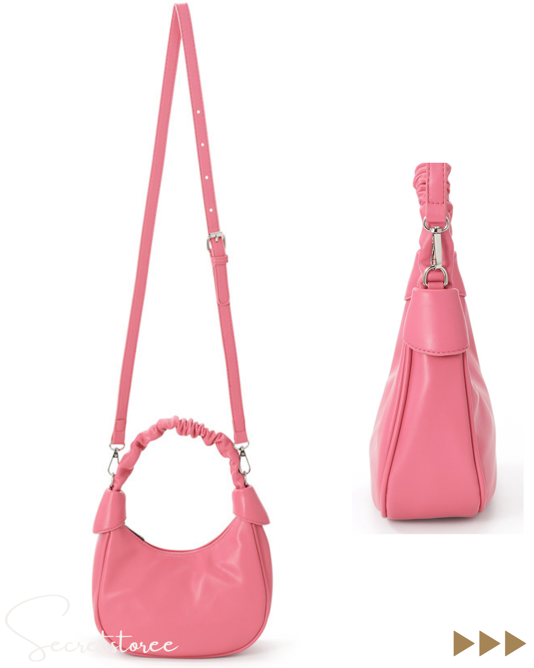 🇯🇵日本|2Way褶皺手提羊角袋 5色入 shoulder bag
★ 產品編號🔎 SS-gat20020
