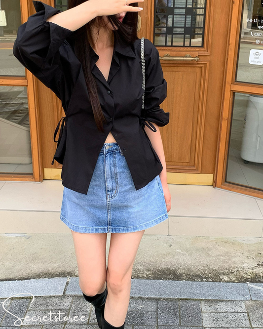 🇰🇷Korea|Sexy Waist Bow Shirt (3 Colors)
 ★ Product number 🔎 SS-ks4fc02920