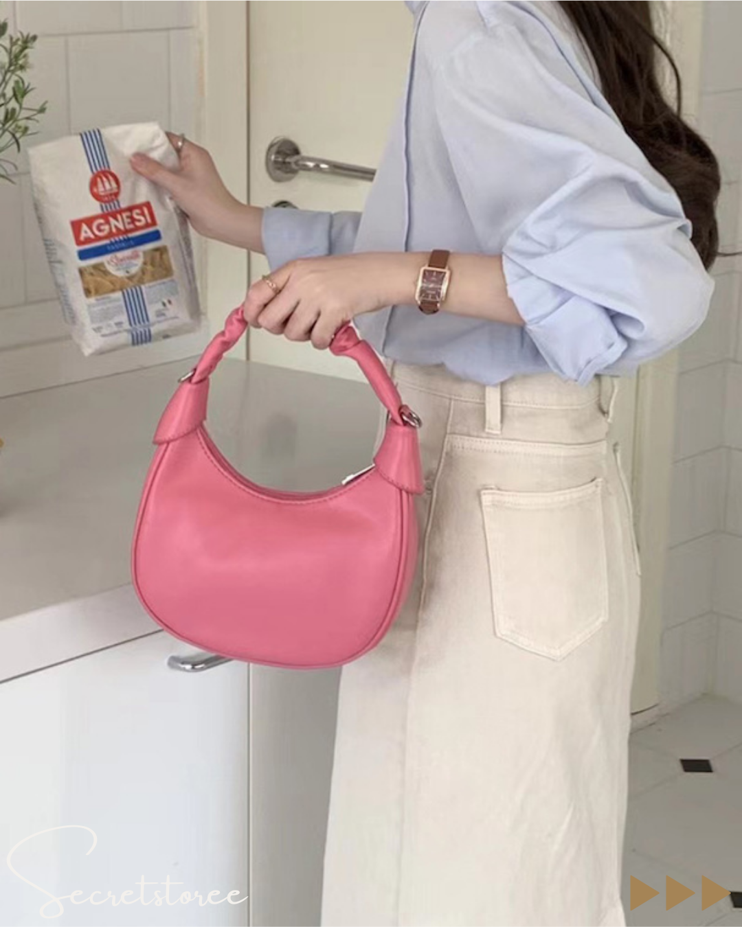 🇯🇵日本|2Way褶皺手提羊角袋 5色入 shoulder bag
★ 產品編號🔎 SS-gat20020