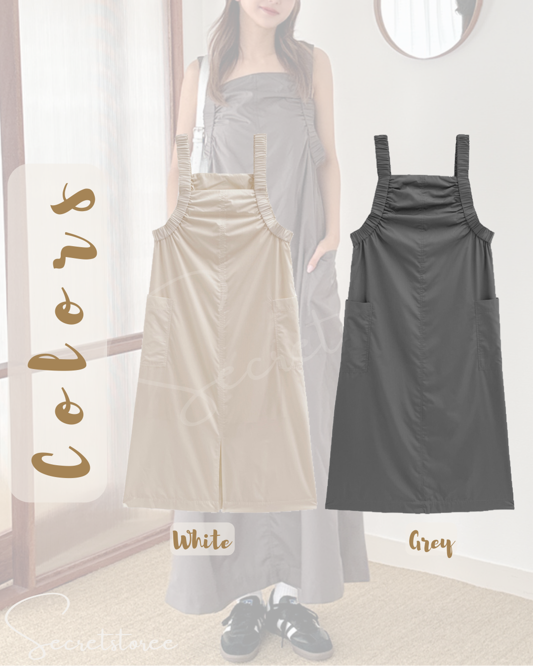 🇯🇵Japanese gathered shoulder casual dress one piece
★ Product Code 🔎 SS-jgan1556