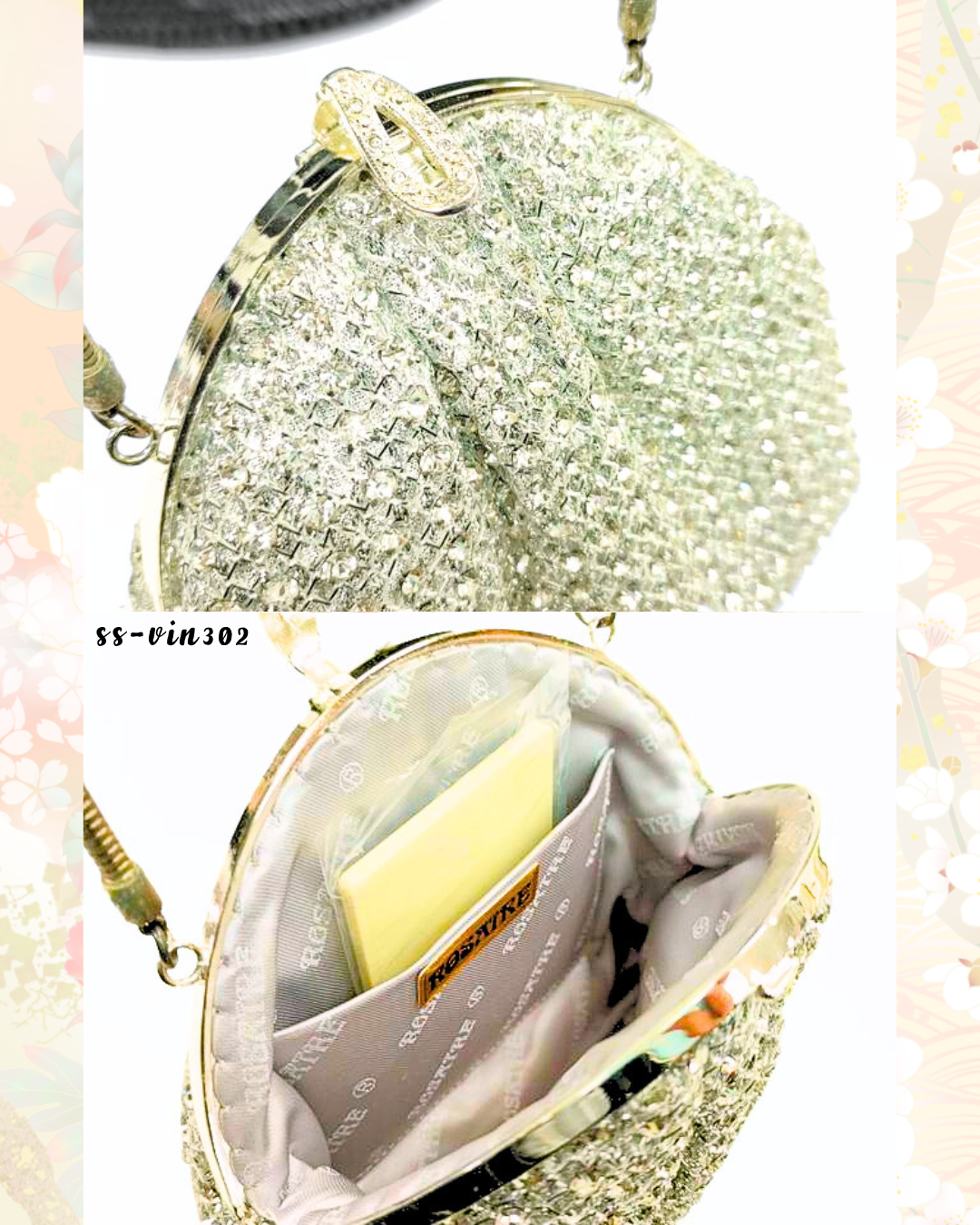 🇯🇵JAPAN Vintage ♡ Bags (Frame Purse/Frame Clutch/Kuchi Bag/Wallet)| 🇯🇵Japanese Vintage♡ Handbags (Golden Nishiki Woven Nishijin Woven Japanese Handbags/Pocket Gold Bags/Wallet)|🔎 ss-vin300 |ss-vin301 |ss-vin302