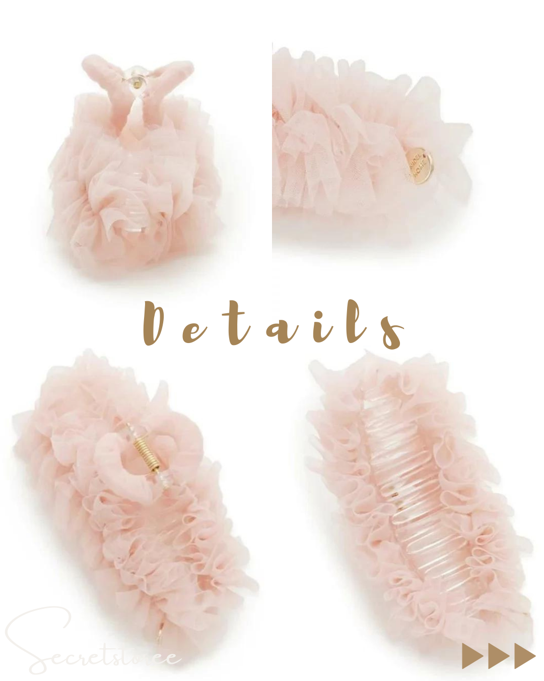 🇯🇵日本 SNIDEL高貴網紗鯊魚夾 Hair Clip ★ 產品編號🔎 SS-JSSHGG242233