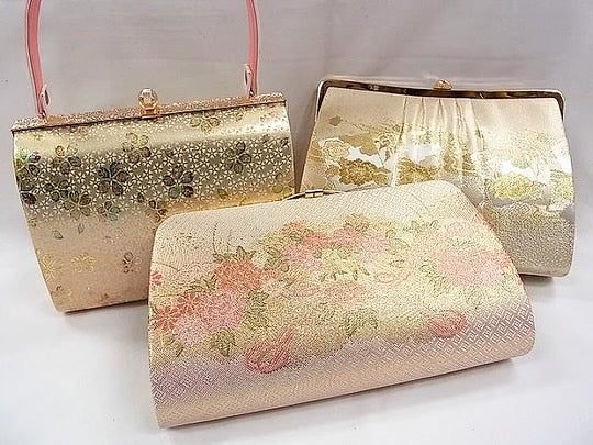 🇯🇵JAPAN Vintage ♡ Bags(Frame Purse/Frame Clutch/Kuchi Bag/Wallet)| 🇯🇵日本古著 ♡ 手袋(金襴錦織西陣織和裝手袋/口金袋/銀包)|🔎ss-vin027(左) 🔎ss-vin028(中) 🔎ss-vin029(右) Japanese Vintage Handbag