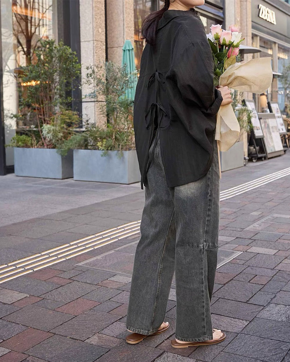 🇯🇵日本 後開衩緞帶蝴蝶結半透襯衫
◇ Japan Back slit ribbon sheer shirt
🔎 ɪᴛᴇᴍ ɴᴏ.: SS-jt274326