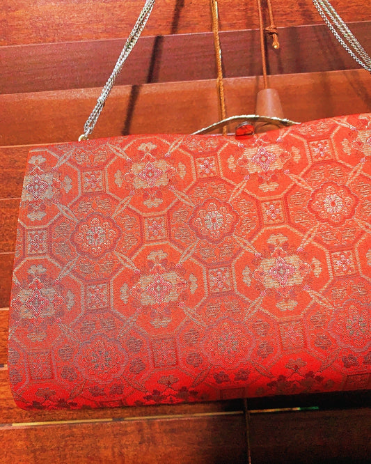 🇯🇵#日本vintage|Golden brocade woven Nishijin woven handbag/gold bag
 🔎 Product Code: ss-vin077 Vintage Early Japanese second-hand old bag / ladies dinner bag