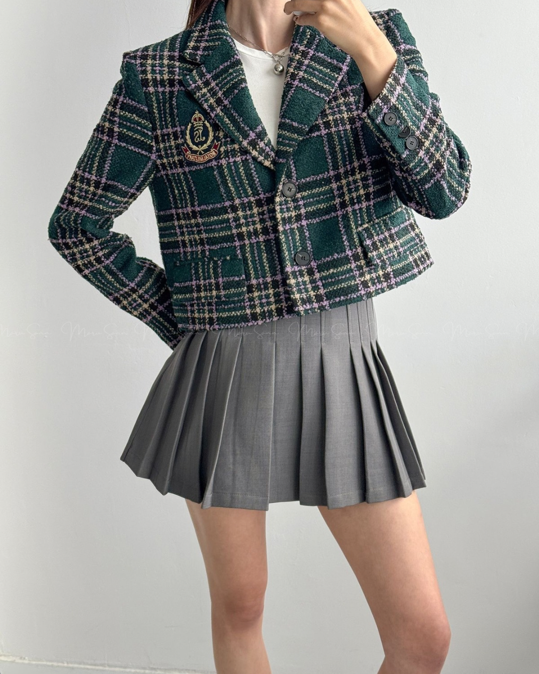 🇰🇷KOREA
♥ 英倫風格仔短外套 checked outer SS-KSS99079410