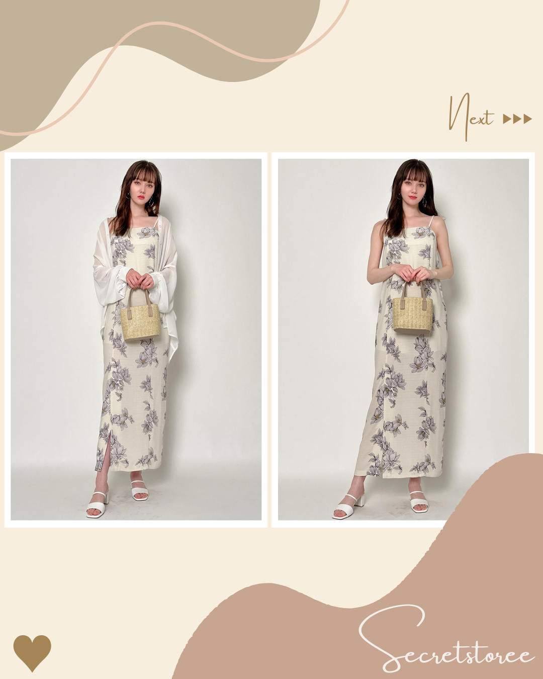 🇯🇵日本|萬用2way 花卉圖案3件套浴衣 連身裙
★ 產品編號🔎 SS-ggi1405