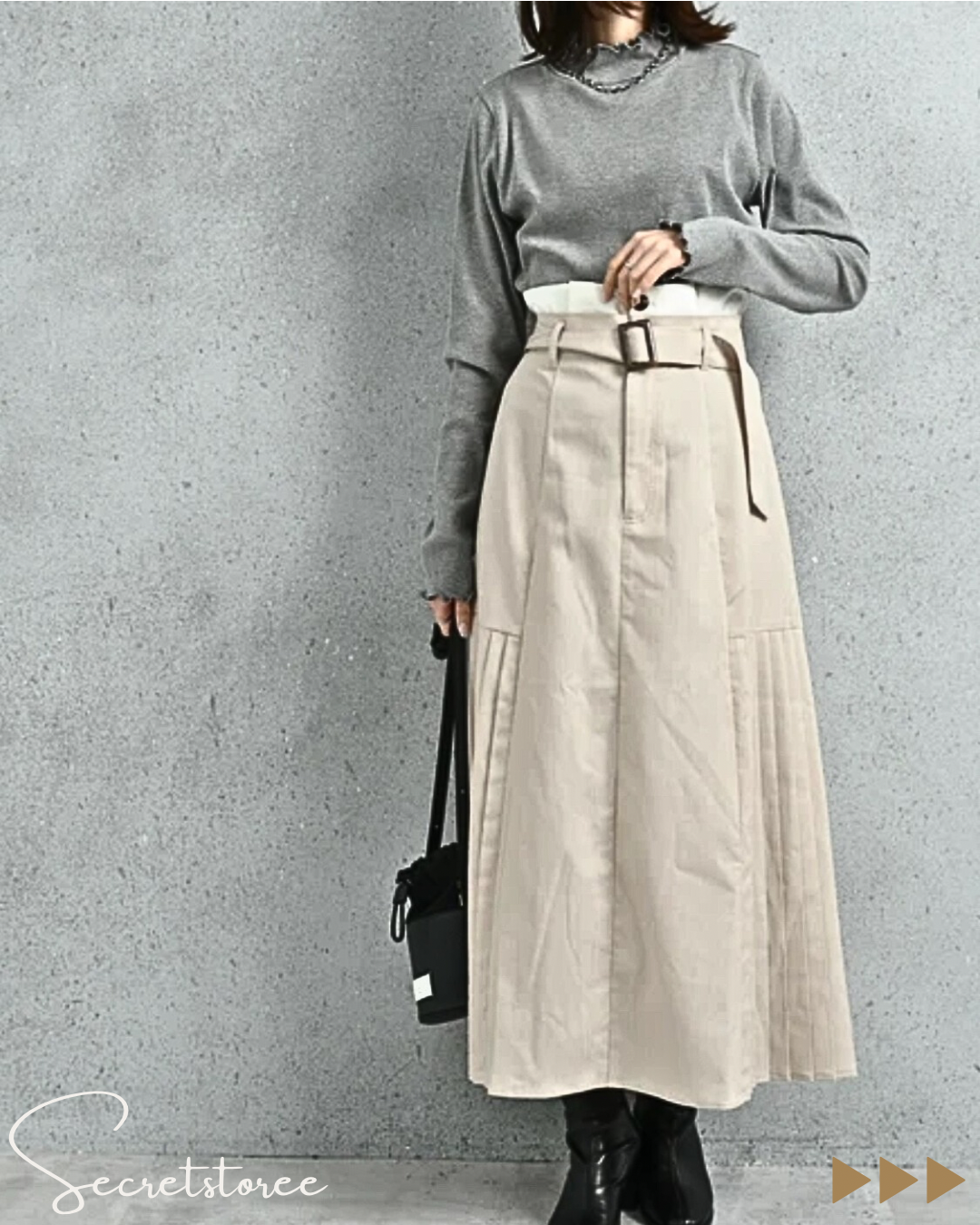 🇯🇵Japan|Colorblock Pleated Skirt (3 Colors)
★ Product number 🔎 SS-s12158315