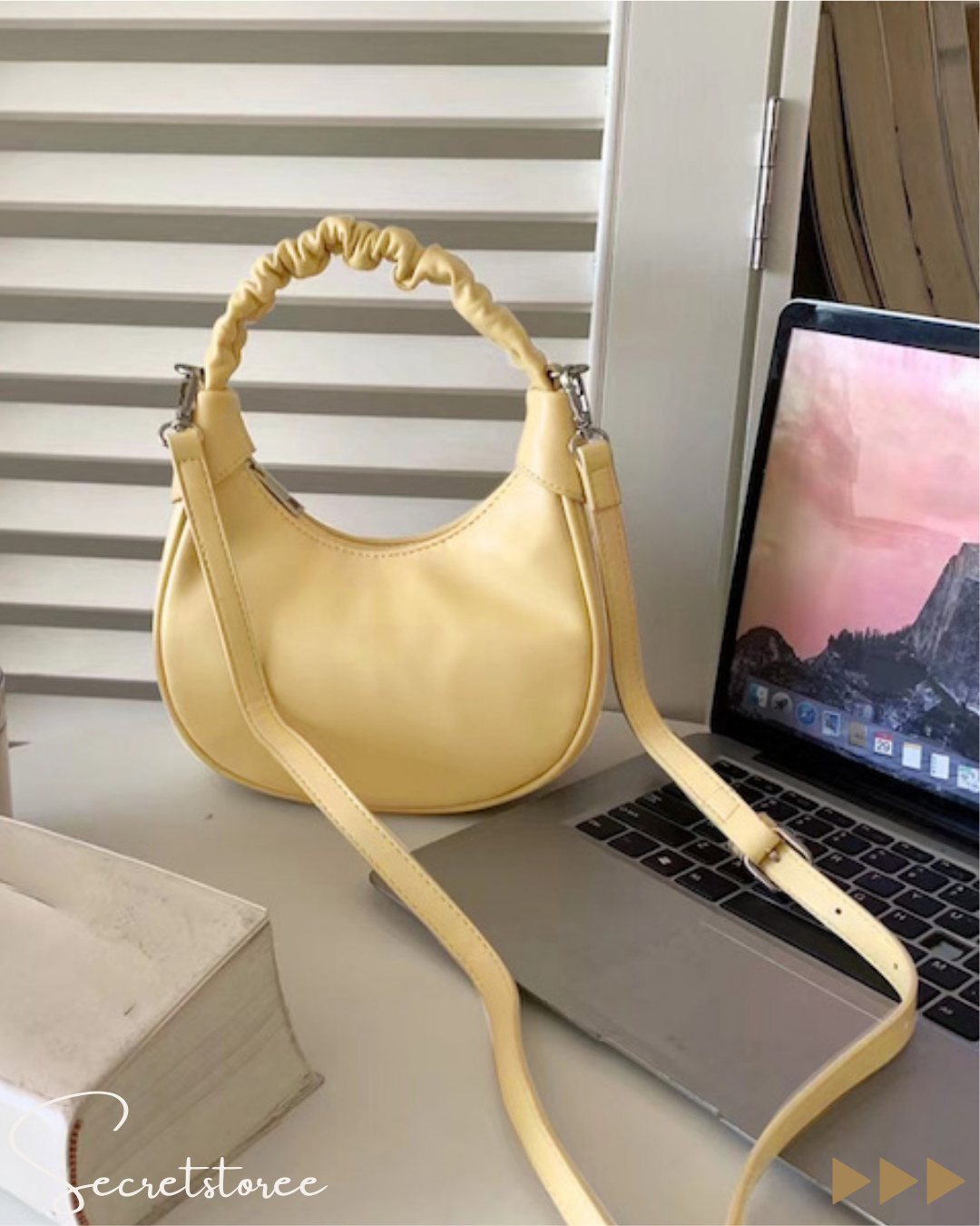 🇯🇵日本|2Way褶皺手提羊角袋 5色入 shoulder bag
★ 產品編號🔎 SS-gat20020