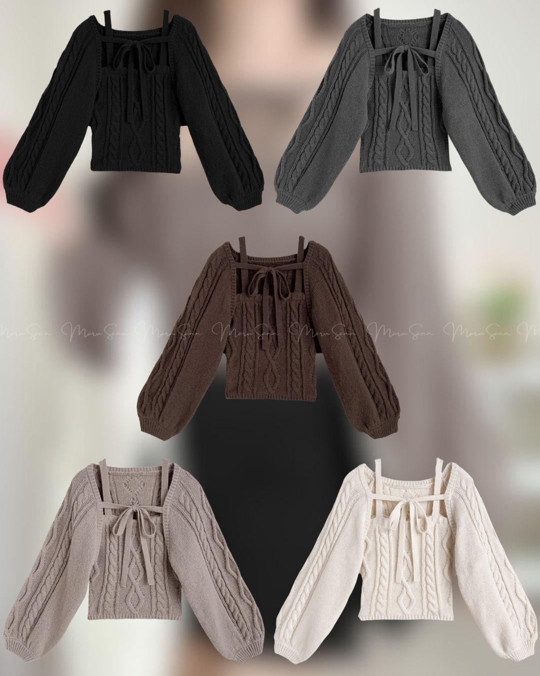 (UK🇬🇧) 🇯🇵 JAPAN ♥ Knitted Tie-Front ౨ৎ Jacket + Vest 針織綁帶౨ৎ外套➕背心 ◍ 5 colors 🔎 ɪᴛᴇᴍ ɴᴏ.: SS-jgdr8340