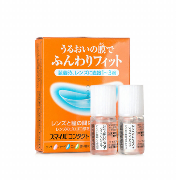🇯🇵Japan LION Contact Lens Lubricating Auxiliary Solution 5ml x 2 CON Water Smile Contact Fine Fit Contact Lens Fitting Solution