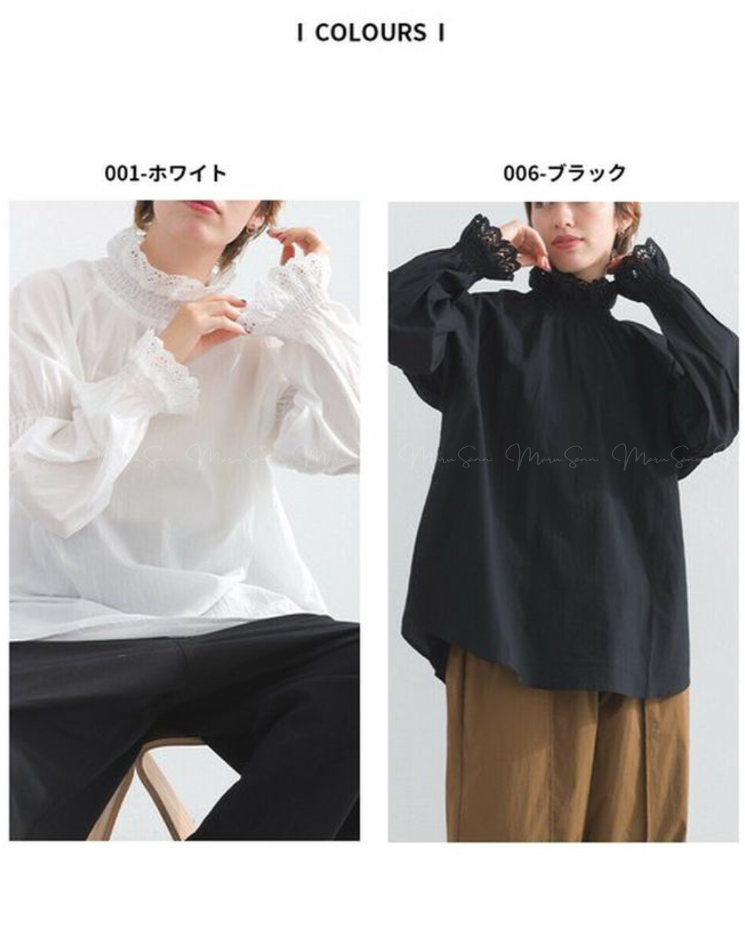 🇯🇵 JAPAN
♥ Scallop Lace Frill Blouse典雅貝殼蕾絲宮廷長袖上衣 SS-JSP251753L