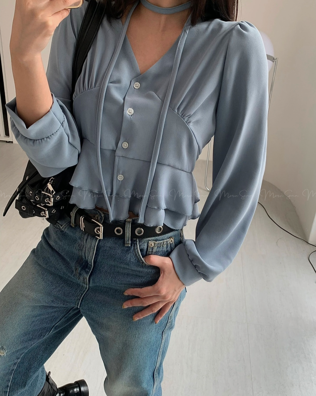 🇰🇷KOREA ♥ Ruffled shirt 荷葉邊襯衫 SS-KSS98935388