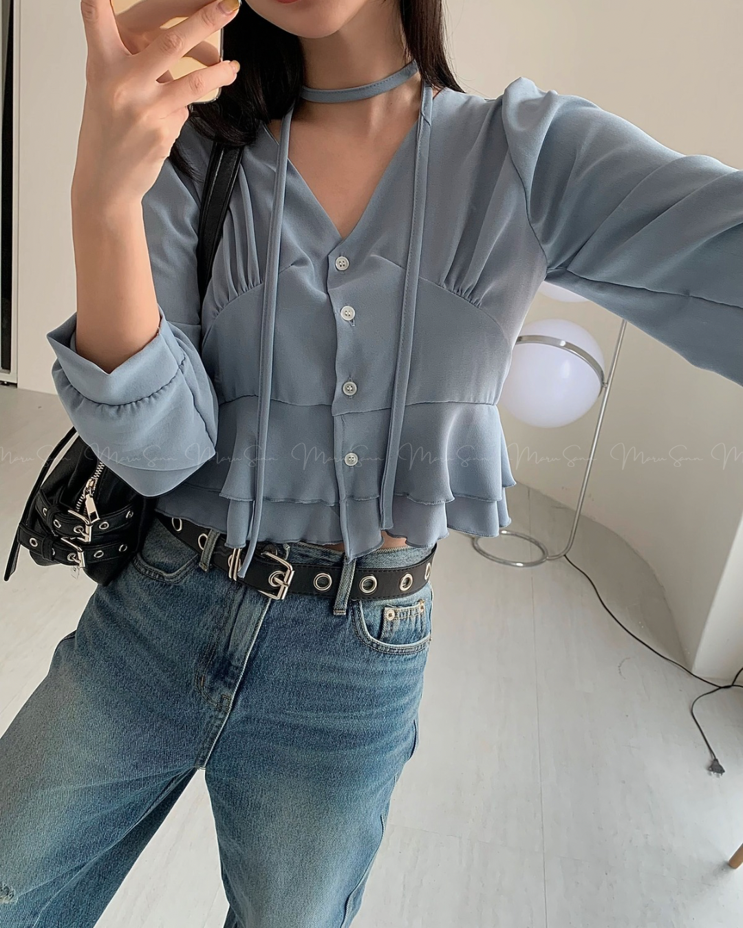 🇰🇷KOREA ♥ Ruffled shirt 荷葉邊襯衫 SS-KSS98935388