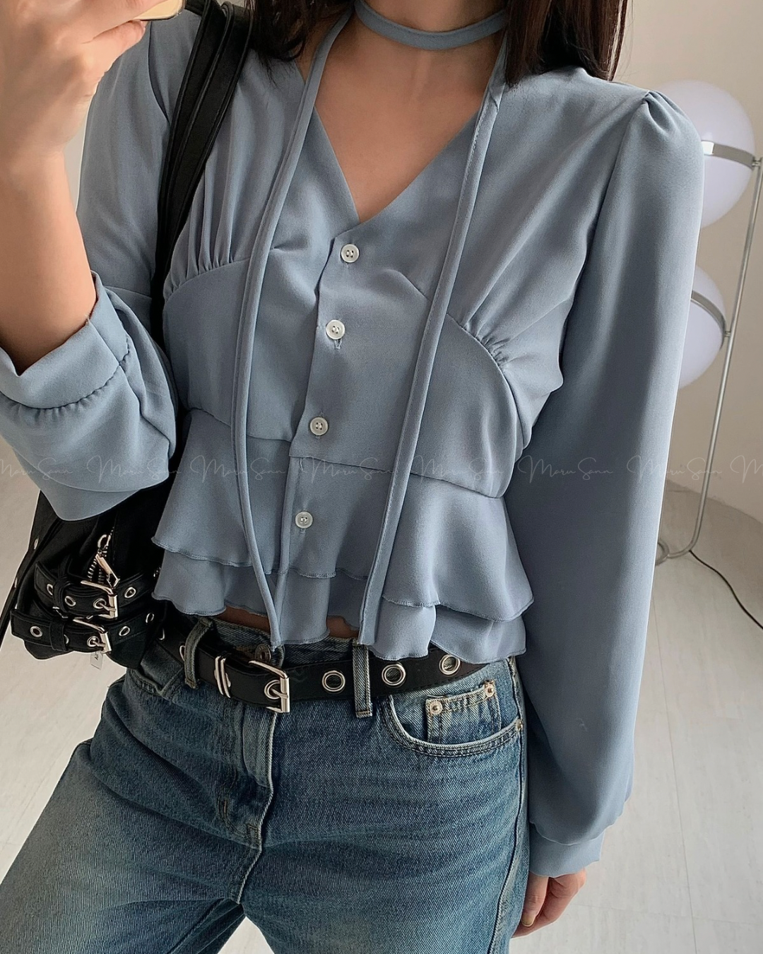 🇰🇷KOREA ♥ Ruffled shirt 荷葉邊襯衫 SS-KSS98935388