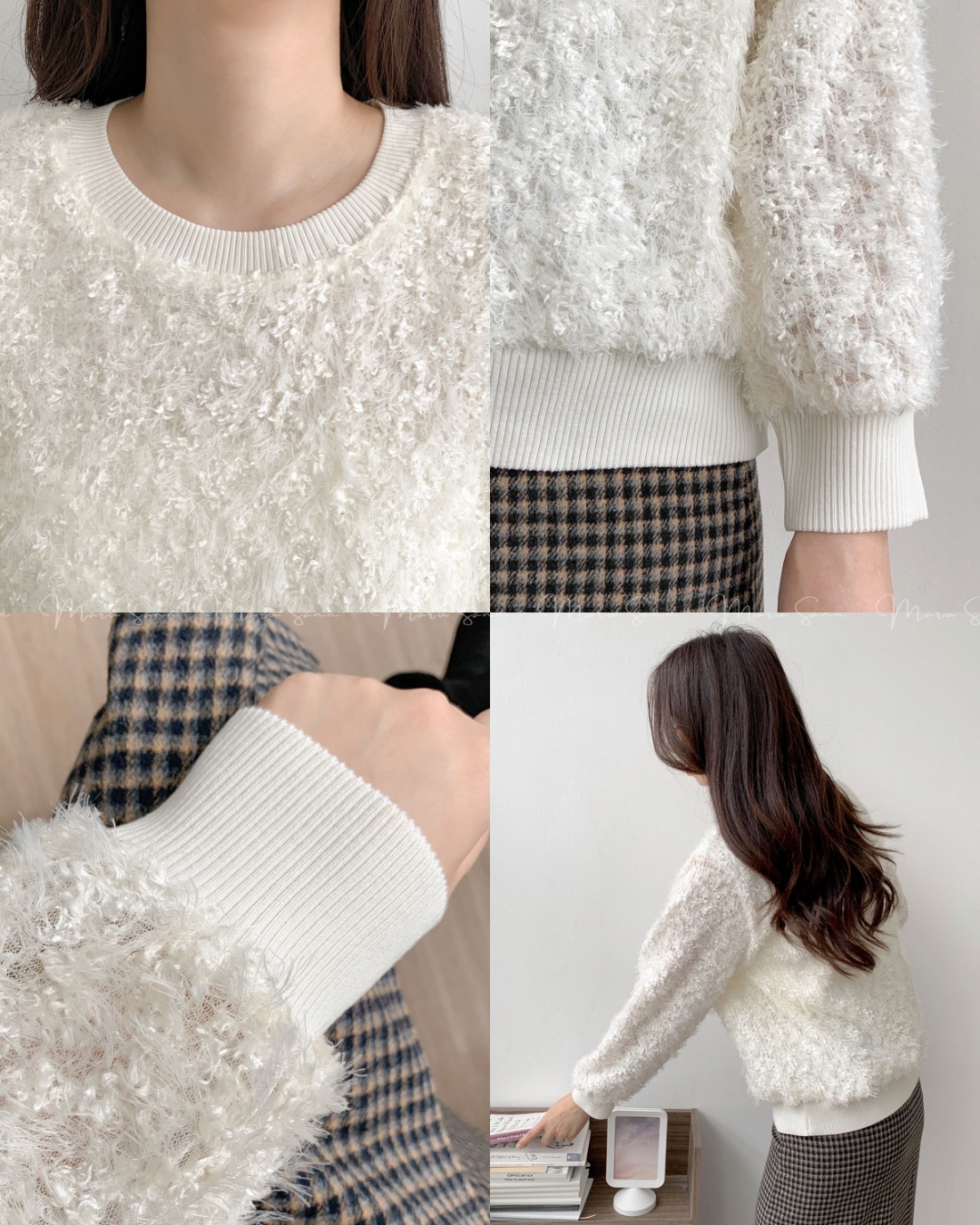 🇰🇷KOREA ♥ Shaggy mohair fur Knit Sweaters 毛茸茸的馬海毛針織毛衣 SS-KSS98974894
