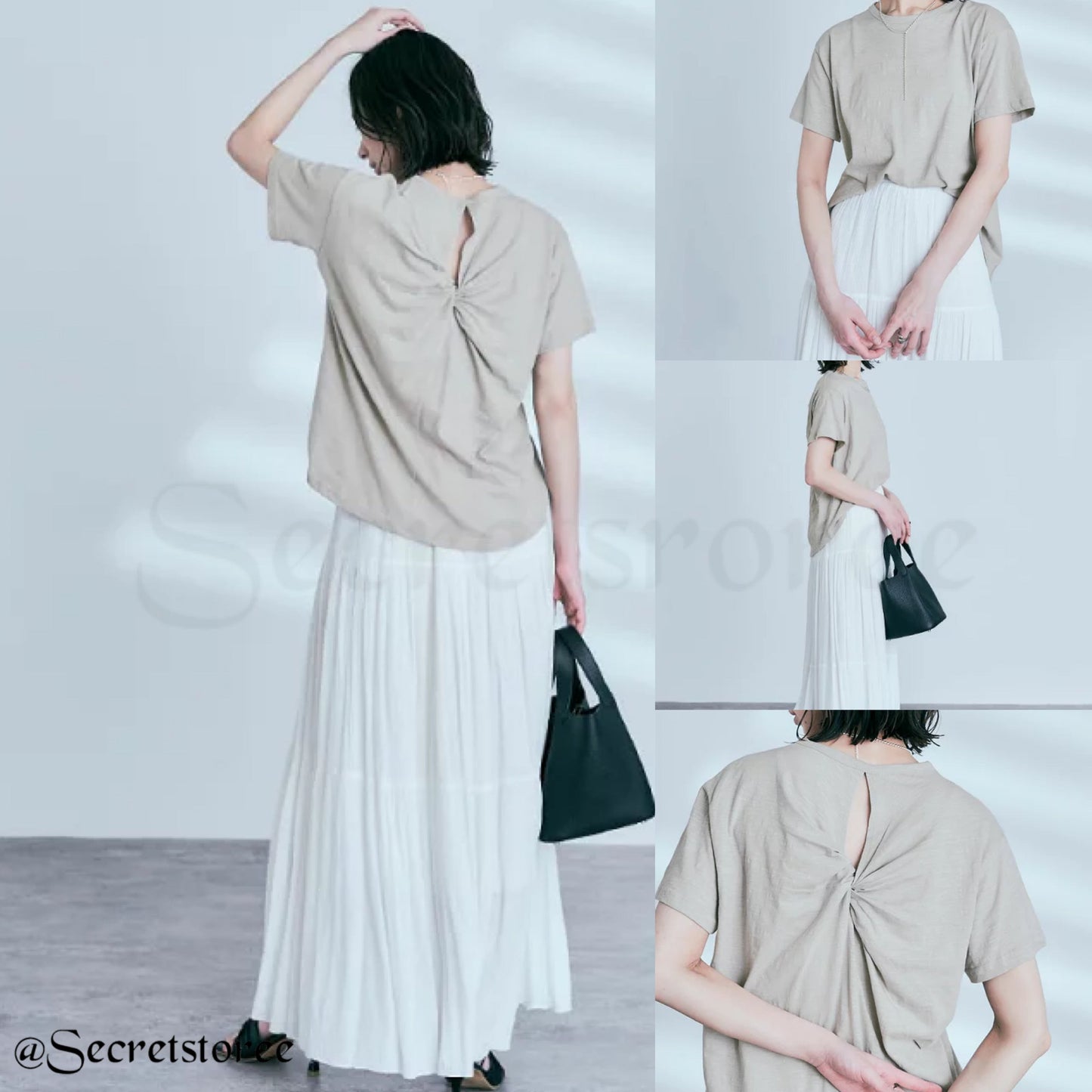 🇯🇵日本|後扭結棉質上衣(4色)SS-kmt0050smc