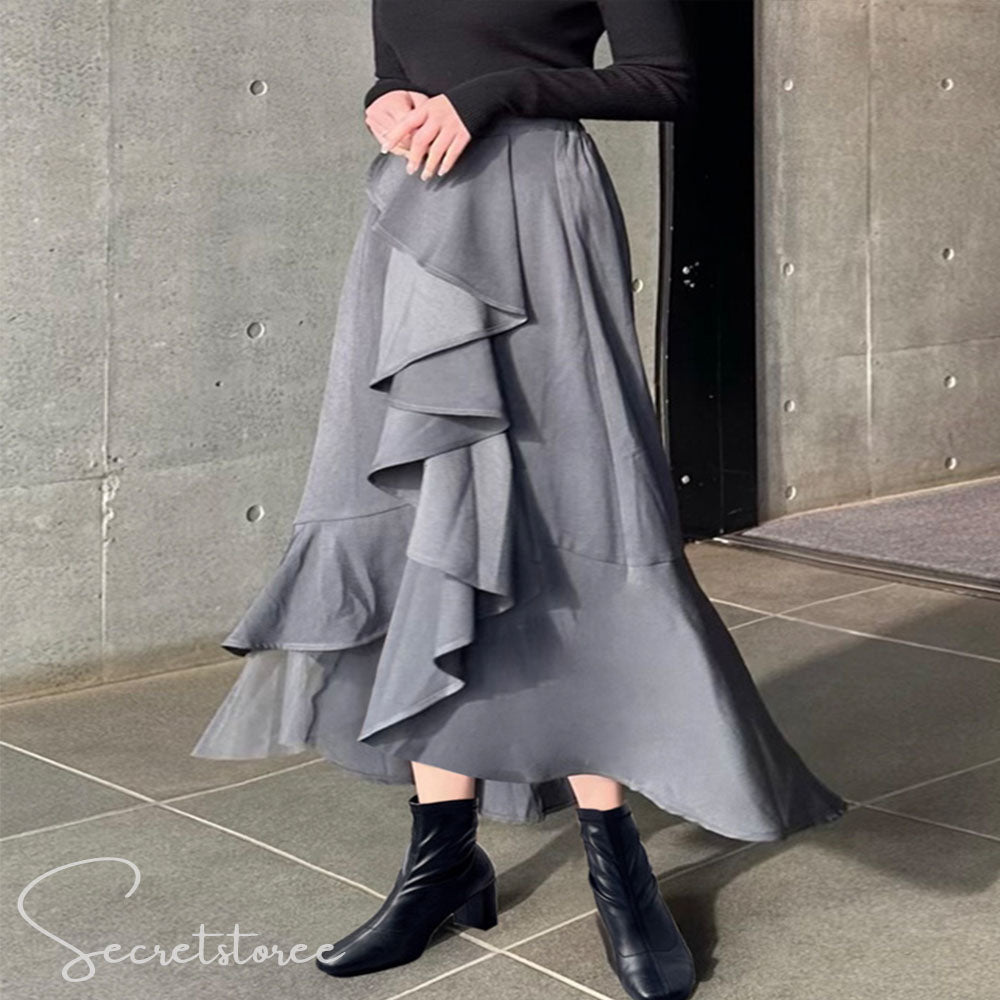 🇯🇵Japanese asymmetrical tulle ruffle skirt (2 colors) skirt スカート★ Product number🔎 SS-jgpu0240