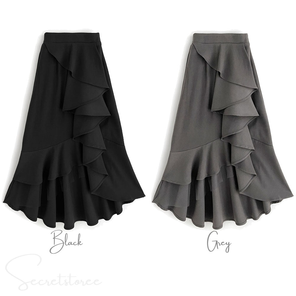 🇯🇵Japanese asymmetrical tulle ruffle skirt (2 colors) skirt スカート★ Product number🔎 SS-jgpu0240