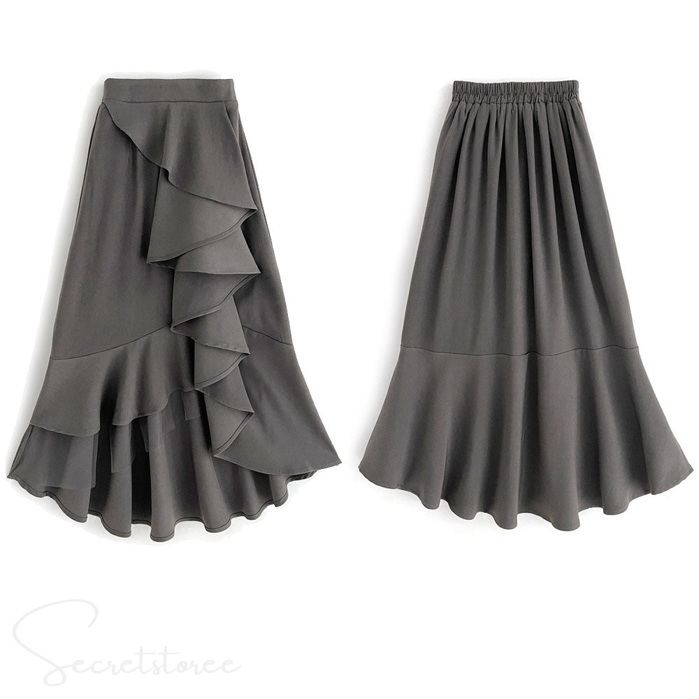 🇯🇵Japanese asymmetrical tulle ruffle skirt (2 colors) skirt スカート★ Product number🔎 SS-jgpu0240