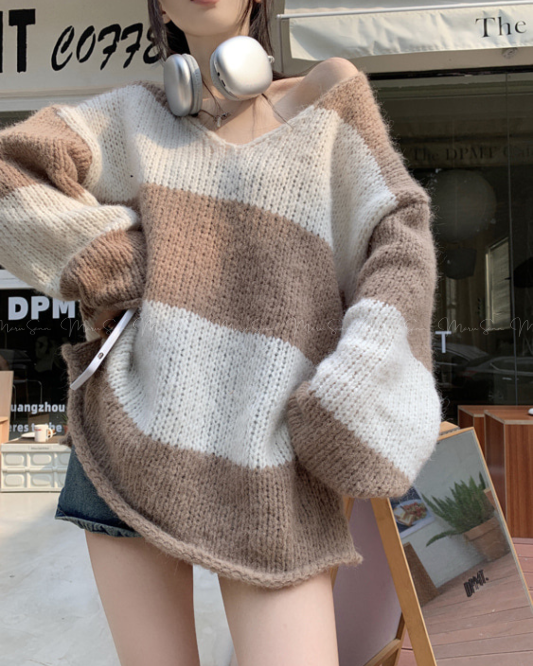 🇰🇷 KOREA ♥knitted Woolen pullover 下半身出走慵懶間條針織衫 ◍ 3色入🔎 ɪᴛᴇᴍ ɴᴏ.： SS-ks94560584