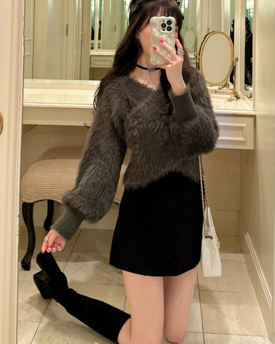 🇯🇵 JAPAN ♥ 交叉馬海毛上衣（5色）🔎 ɪᴛᴇᴍ ɴᴏ：SS-JGKZ4480