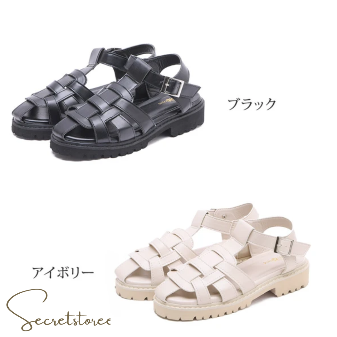 🇯🇵日本 厚底織帶羅馬涼鞋 sandal サンダル ★ 產品編號🔎 SS-jsu59-5780101