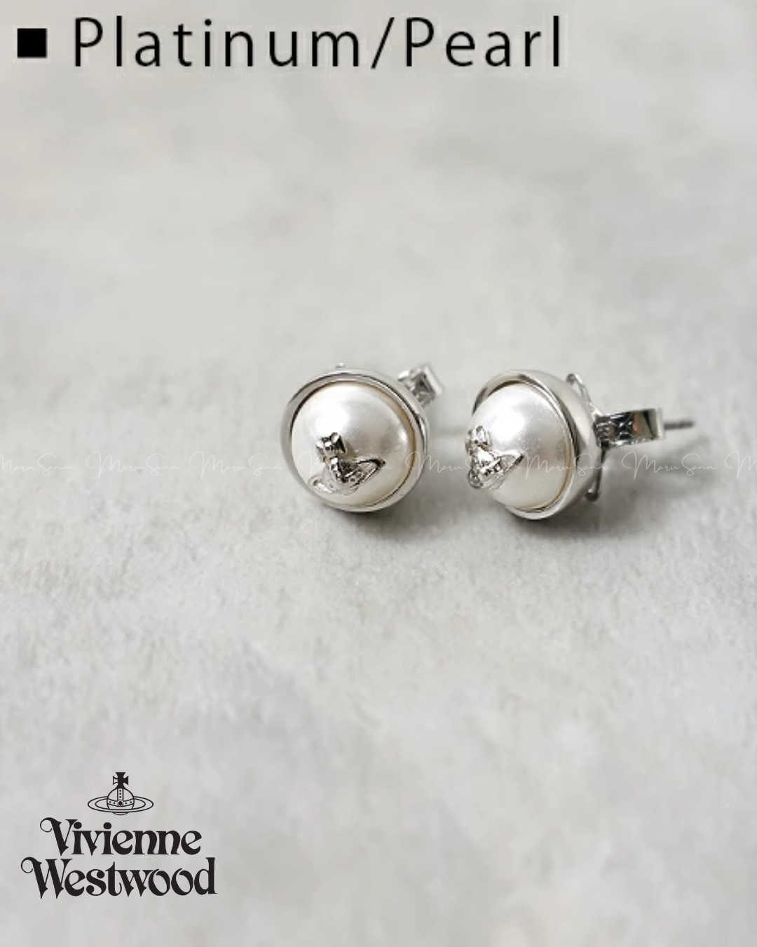 🇯🇵JAPAN ♥ VIVIENNE WESTWOOD🪐 JEWELLERY Olga brass and pearl stud earrings 西太后 黃銅珍珠耳環