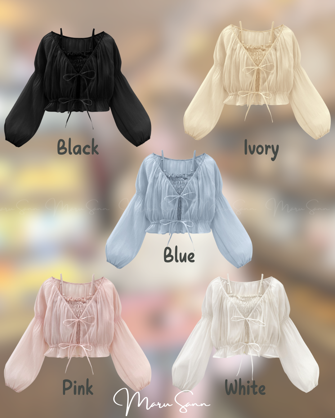 🇯🇵JAPAN ♥ Double Ribbon Chiffon Bolero x Camisole Ensemble  雙緞帶雪紡短外套 x 吊帶背心套裝 ss-jgdk14010
