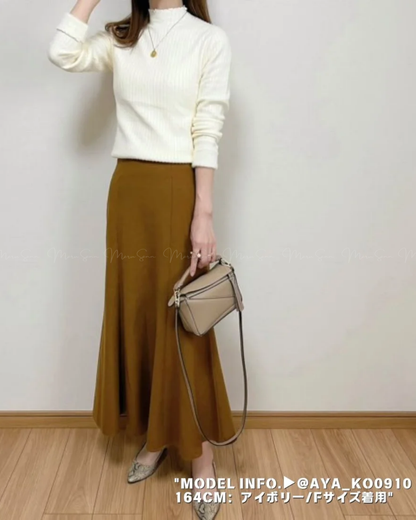 🇯🇵 JAPAN ♥ Ribbed High-neck Knit Sweater ♥ 裹起毛針織上衣 🔎 ɪᴛᴇᴍ ɴᴏ.： SS-jgru11520