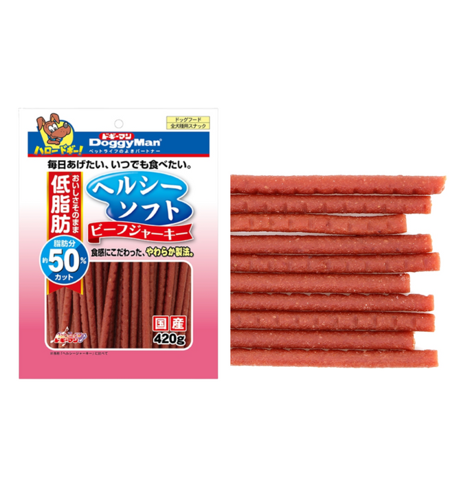 🇯🇵JAPAN DOGGYMAN Healthy Soft Beef Jerky 狗零食健康低脂軟牛肉條 420g ドギーマン ヘルシーソフトビーフジャーキー