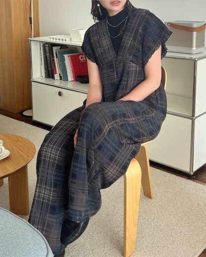 🇯🇵 JAPAN ♥ Rejoule Checkered Shirred Overalls ♥ Rejoule 格紋褶皺連身褲  🔎 ɪᴛᴇᴍ ɴᴏ：SS-JSR256510440