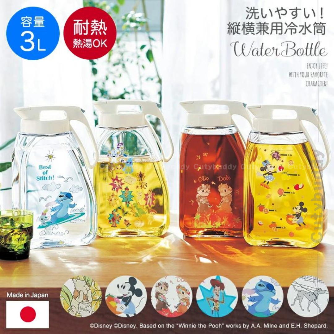 🇯🇵日本 DISNEY 3.0L Cold Water Bottle Seamless Pitcher Hot Water Safe 耐熱縱橫兼用冷水筒 縦横兼用冷熱水筒3.0L